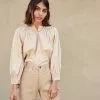 Loeffler Randall Lucia Sand Smocked Blouse