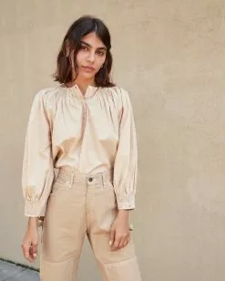 Loeffler Randall Lucia Sand Smocked Blouse