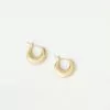 Loeffler Randall Adeline Gold Mini Dome Hoop Earring