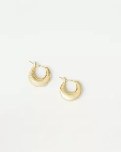 Loeffler Randall Adeline Gold Mini Dome Hoop Earring