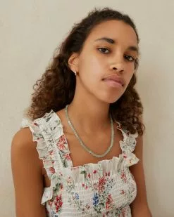 Loeffler Randall Aelish Jade Flower Necklace