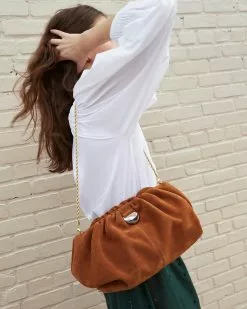 Loeffler Randall Analeigh Cacao Gathered Clutch New Arrivals