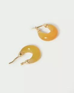 Loeffler Randall New Arrivals Anouk Yellow Agate Mini Hoop