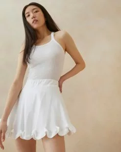Loeffler Randall Arabella White Ruffled Tennis Skirt New Arrivals