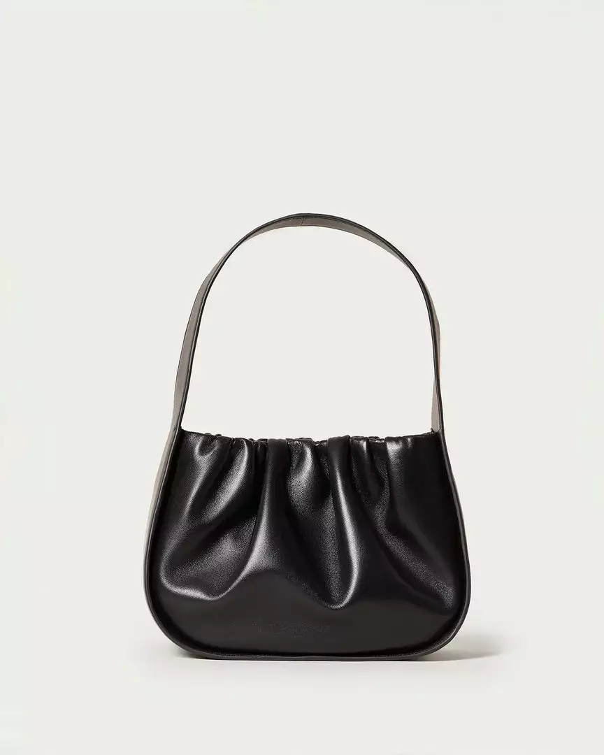 Loeffler Randall Aris Black Gathered Shoulder Bag New Arrivals 3 Loeffler Randall Aris Black Gathered Shoulder Bag New Arrivals