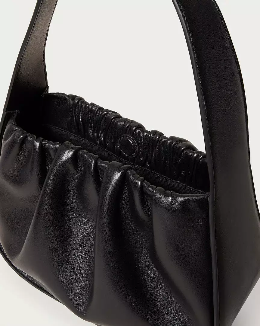 Loeffler Randall Aris Black Gathered Shoulder Bag New Arrivals 6 Loeffler Randall Aris Black Gathered Shoulder Bag New Arrivals