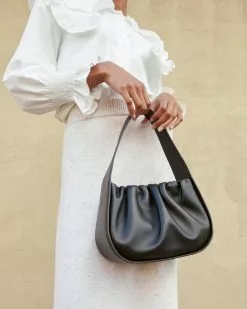 Loeffler Randall Aris Black Gathered Shoulder Bag New Arrivals 11 Loeffler Randall Aris Black Gathered Shoulder Bag New Arrivals