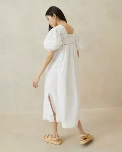 Loeffler Randall August White Puffed Sleeve Dress