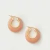 Loeffler Randall New Arrivals Bernadine Pink Scallop Stone Hoop 2 Loeffler Randall New Arrivals Bernadine Pink Scallop Stone Hoop