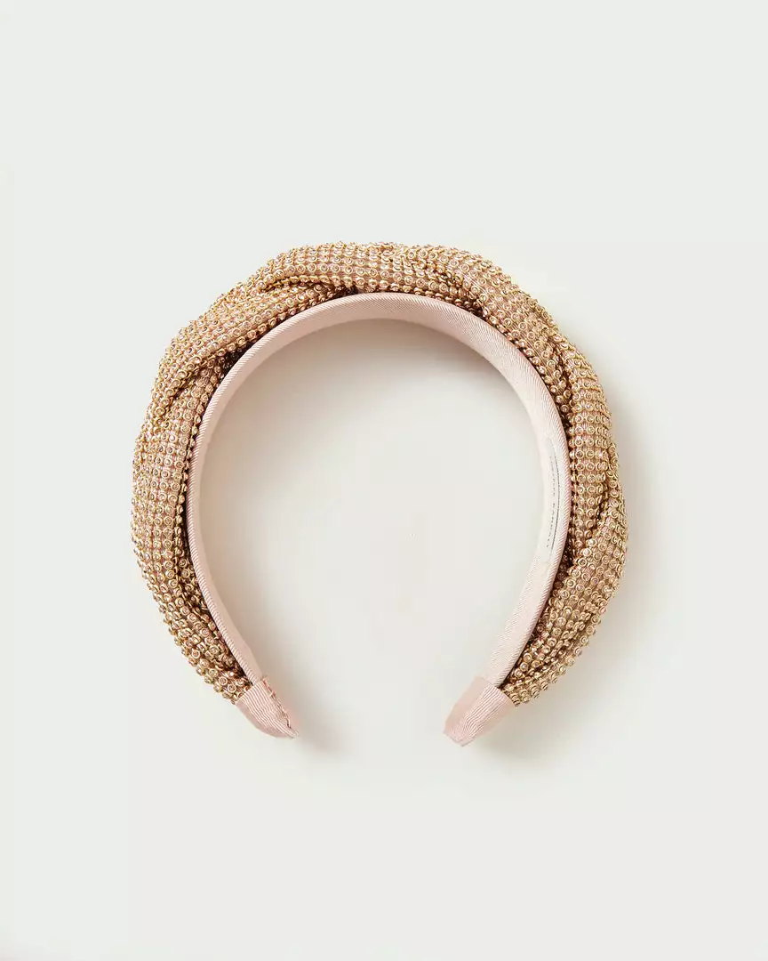 Loeffler Randall Bijou Peach Diamanté Braided Headband New Arrivals 3 Loeffler Randall Bijou Peach Diamanté Braided Headband New Arrivals