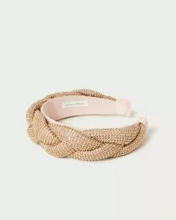 Loeffler Randall Bijou Peach Diamanté Braided Headband New Arrivals