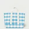 Loeffler Randall New Arrivals Bodie Blue Gingham Oversized Tote