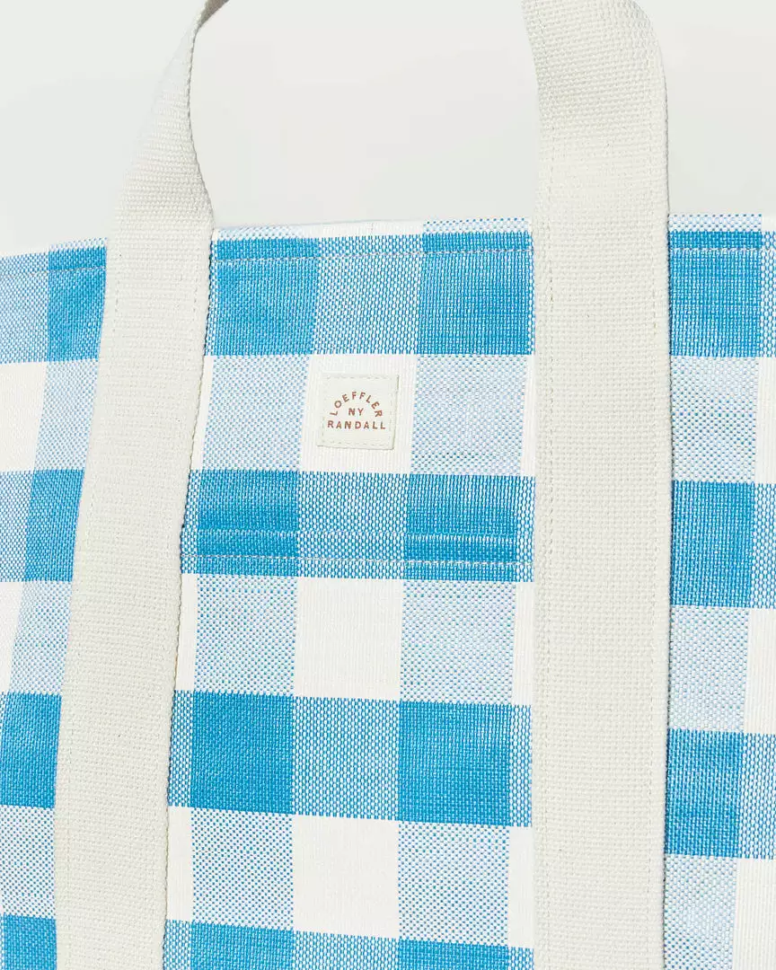 Loeffler Randall New Arrivals Bodie Blue Gingham Oversized Tote 5 Loeffler Randall New Arrivals Bodie Blue Gingham Oversized Tote
