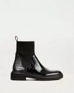 Loeffler Randall Bridget Black Chelsea Combat Boot Footwear
