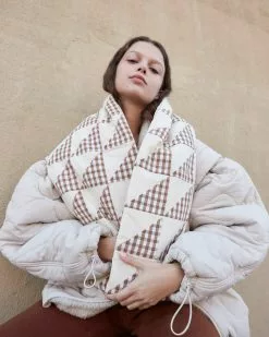 Loeffler Randall Caine Gingham Puffy Scarf Sale