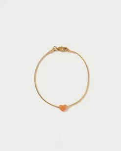 Loeffler Randall Calli Pink Stone Heart Bracelet New Arrivals