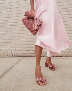 Loeffler Randall Camellia Rose Pleated Bow Heel 9 Loeffler Randall Camellia Rose Pleated Bow Heel