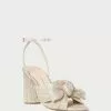 Loeffler Randall Pleats Camellia Platinum Pleated Bow Heel