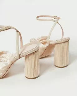 Loeffler Randall Camellia Almond Pleated Bow Heel Pleats 10 Loeffler Randall Camellia Almond Pleated Bow Heel Pleats