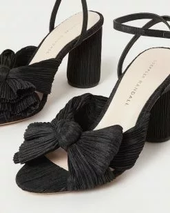 Loeffler Randall Pleats Camellia Black Pleated Bow Heel