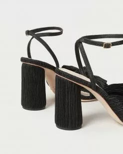 Loeffler Randall Pleats Camellia Black Pleated Bow Heel