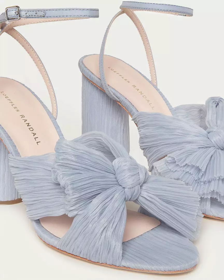 Loeffler Randall Pleats Camellia Blue Pleated Bow Heel 5 Loeffler Randall Pleats Camellia Blue Pleated Bow Heel