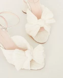 Loeffler Randall Pleats Camellia Pearl Pleated Bow Heel