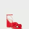 Loeffler Randall Camellia Red Pleated Bow Heel
