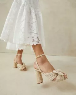 Loeffler Randall Pleats Camellia Cream Sparkle Bow Heel 11 Loeffler Randall Pleats Camellia Cream Sparkle Bow Heel