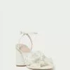 Loeffler Randall Camellia Pearl Rhinestone Bow Heel Pleats