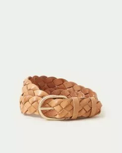 Loeffler Randall Carson Timber Braided Leather Belt Accessories