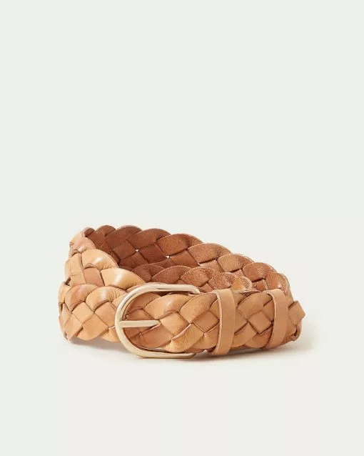 Loeffler Randall Carson Timber Braided Leather Belt Accessories