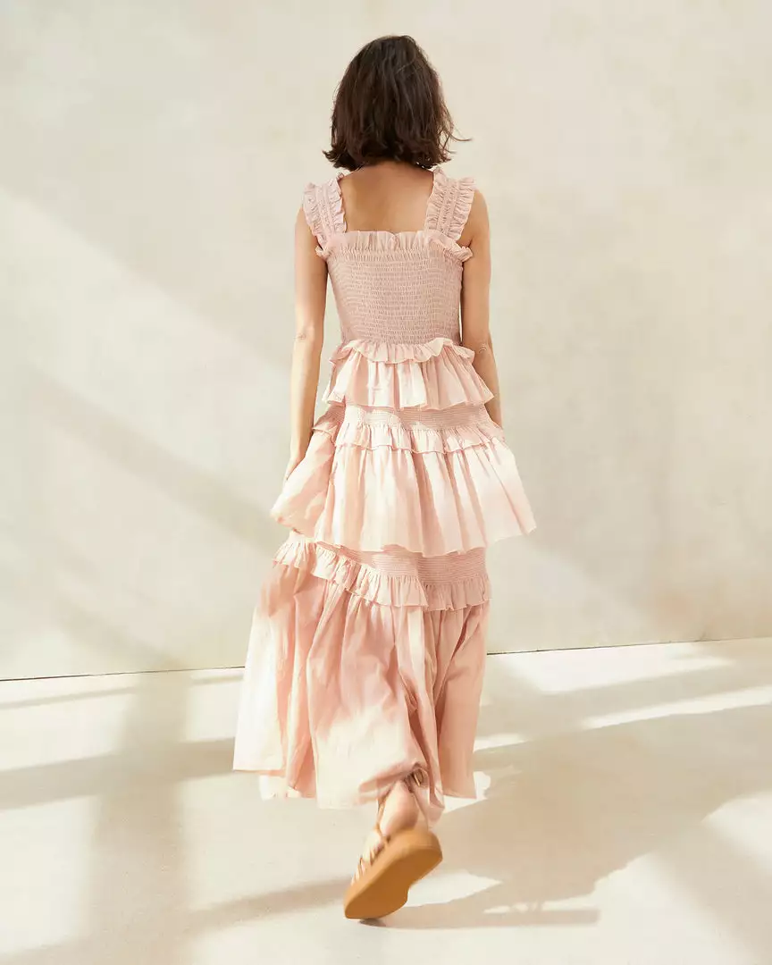 Loeffler Randall Chichi Pink Smocked Tiered Dress New Arrivals 4 Loeffler Randall Chichi Pink Smocked Tiered Dress New Arrivals