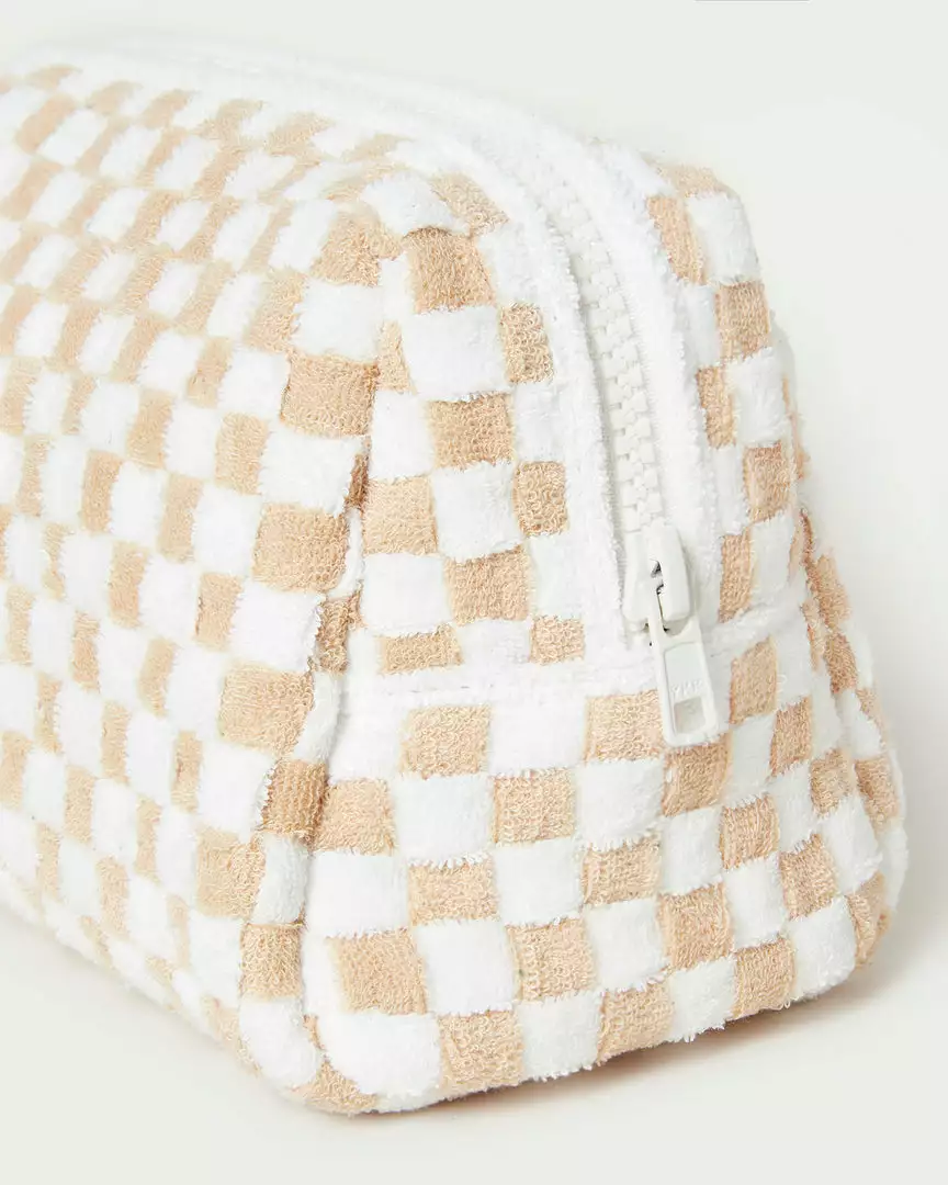 Loeffler Randall Colton Camel Gingham Cosmetic Pouch 5 Loeffler Randall Colton Camel Gingham Cosmetic Pouch
