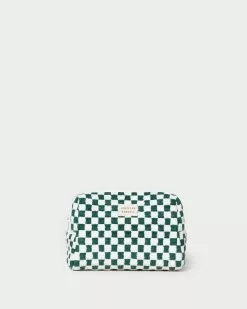 Loeffler Randall Colton Green Gingham Cosmetic Pouch New Arrivals