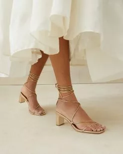 Loeffler Randall Cosette Champagne Ankle Wrap Heel 11 Loeffler Randall Cosette Champagne Ankle Wrap Heel