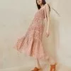 Loeffler Randall New Arrivals Cressida Tan Floral Tent Dress