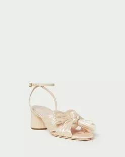 Loeffler Randall Pleats Dahlia Almond Pleated Bow Heel