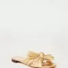 Loeffler Randall Pleats Daphne Pleated Gold Bow Slide