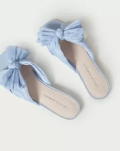 Loeffler Randall Pleats Daphne Blue Bow Slide 10 Loeffler Randall Pleats Daphne Blue Bow Slide