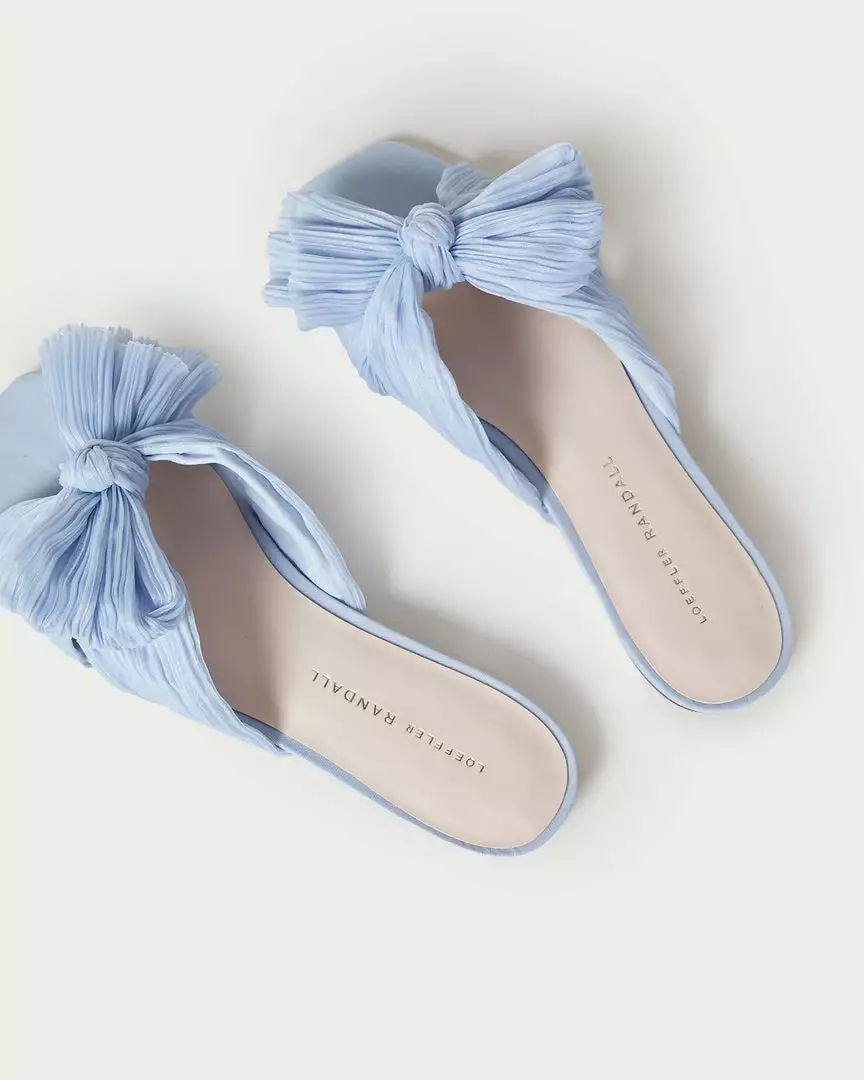 Loeffler Randall Pleats Daphne Blue Bow Slide 6 Loeffler Randall Pleats Daphne Blue Bow Slide