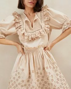 Loeffler Randall Delroy Sand Mini Eyelet Dress