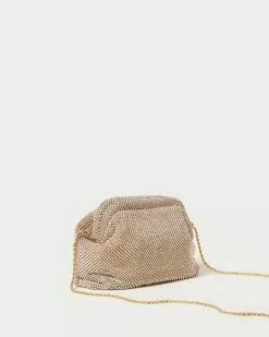 Loeffler Randall Doreen Gold Diamanté Frame Pouch