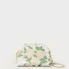 Loeffler Randall Doreen Cream Floral Frame Pouch 1 Loeffler Randall Doreen Cream Floral Frame Pouch