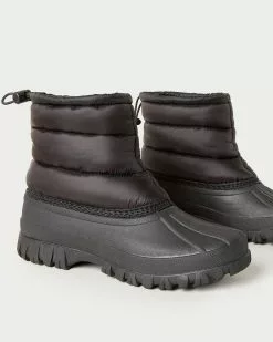 Loeffler Randall Duval Black Puffer Duck Boot New Arrivals