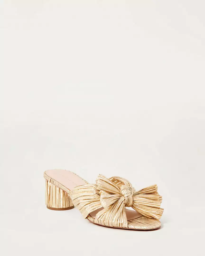 Loeffler Randall Pleats Emilia Gold Pleated Bow Heel 3 Loeffler Randall Pleats Emilia Gold Pleated Bow Heel