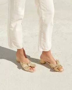Loeffler Randall Pleats Emilia Gold Pleated Bow Heel 11 Loeffler Randall Pleats Emilia Gold Pleated Bow Heel