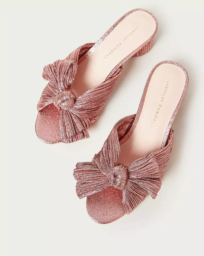 Loeffler Randall Emilia Rose Pleated Bow Heel 5 Loeffler Randall Emilia Rose Pleated Bow Heel