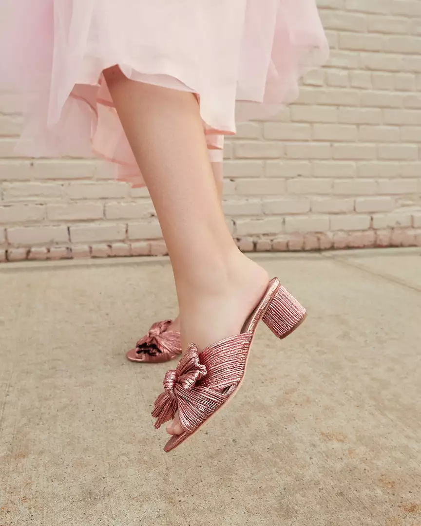 Loeffler Randall Emilia Rose Pleated Bow Heel 7 Loeffler Randall Emilia Rose Pleated Bow Heel