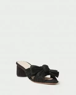 Loeffler Randall Pleats Emilia Black Pleated Bow Heel